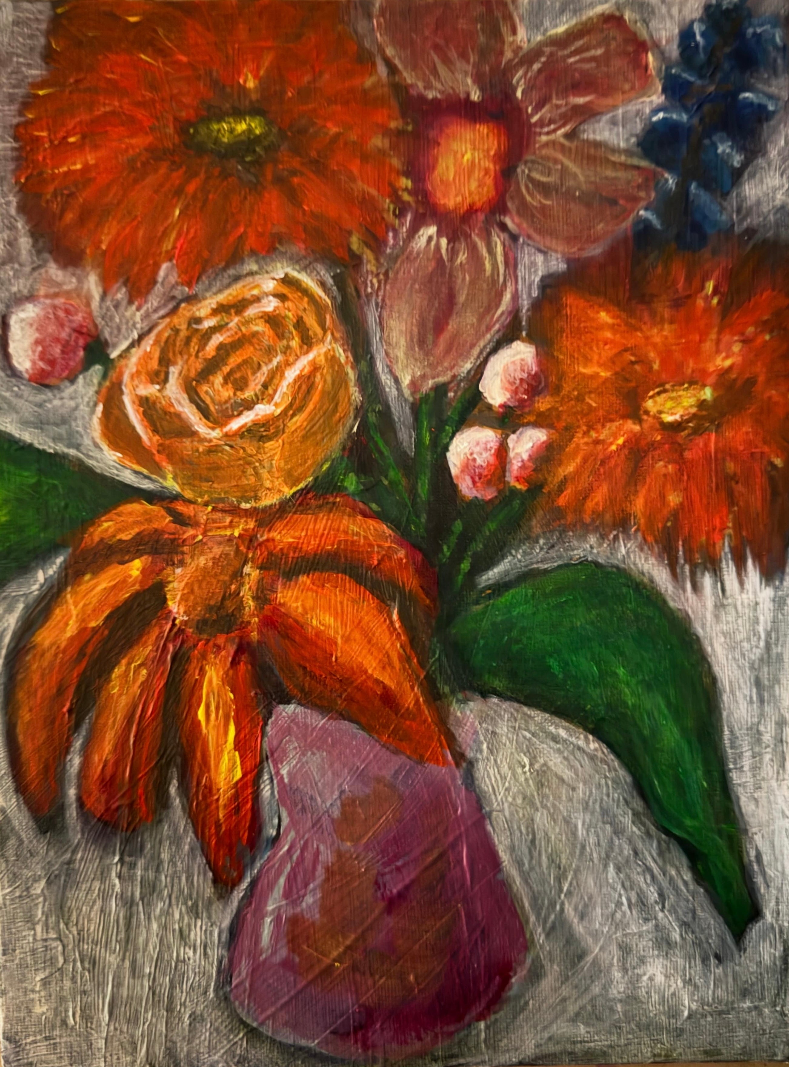 Acrylic Florals Study