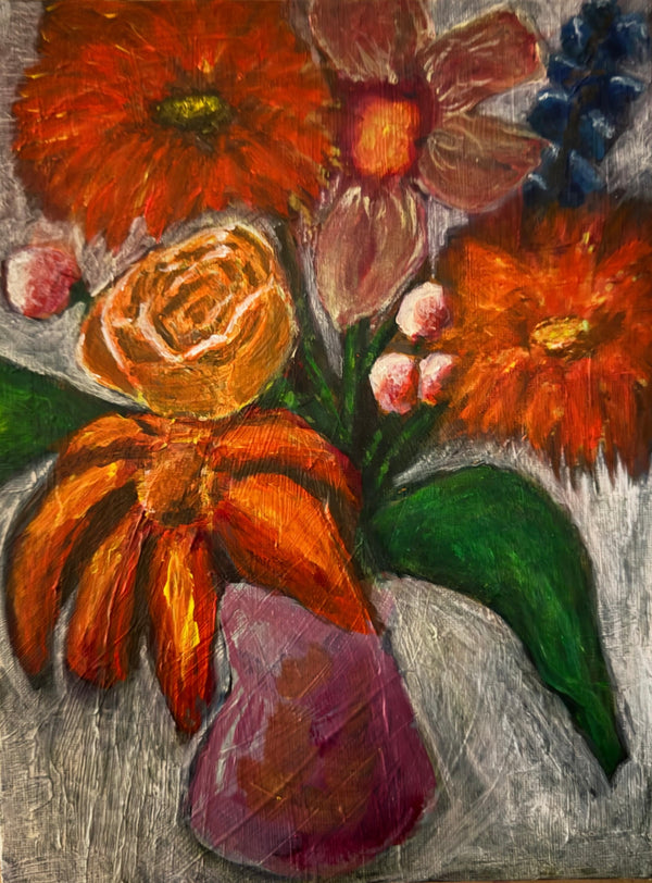 Acrylic Florals Study