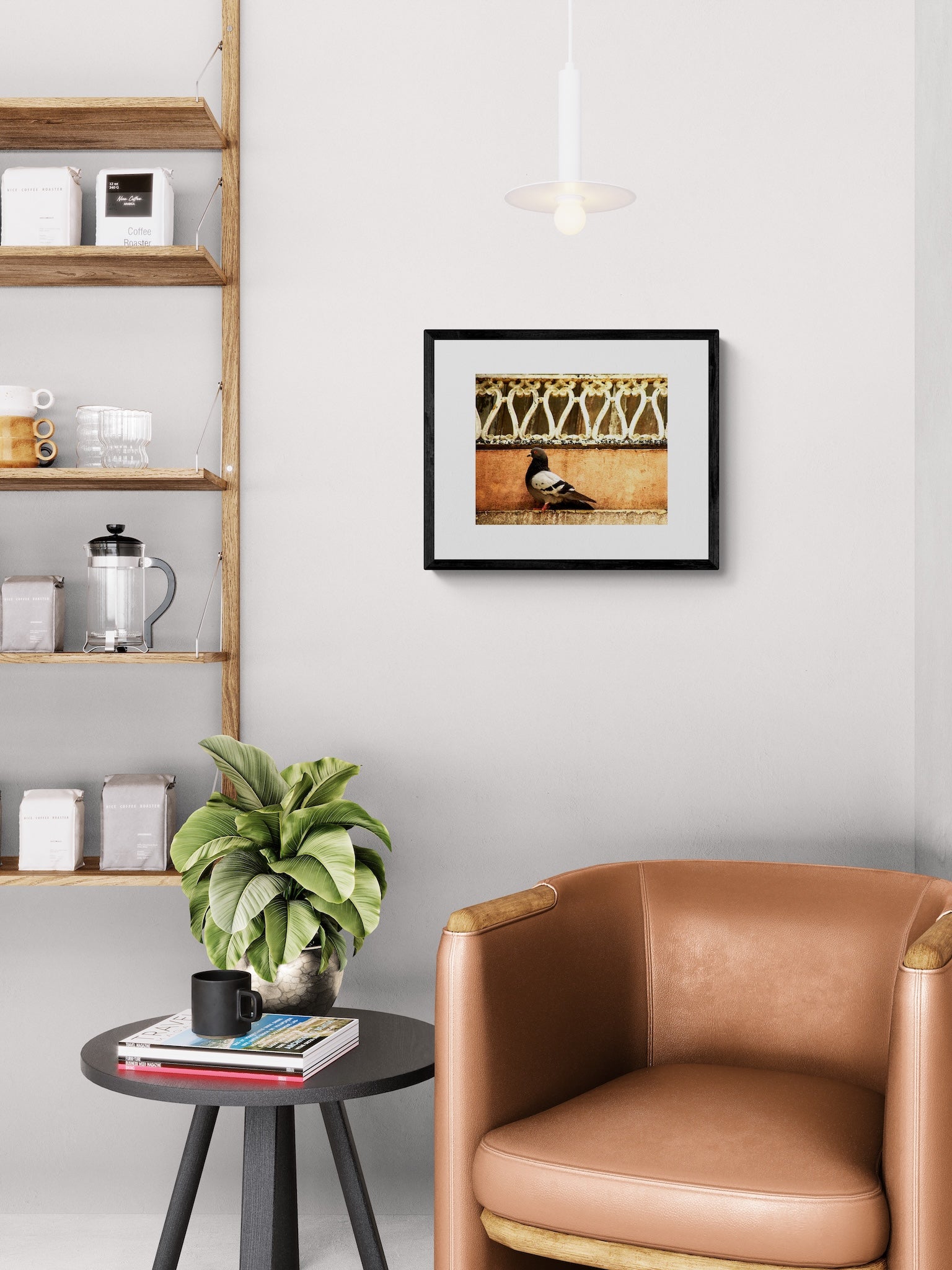Old San Juan Pigeon Wall Art: Rustic Puerto Rico Architecture & Street Scene Print