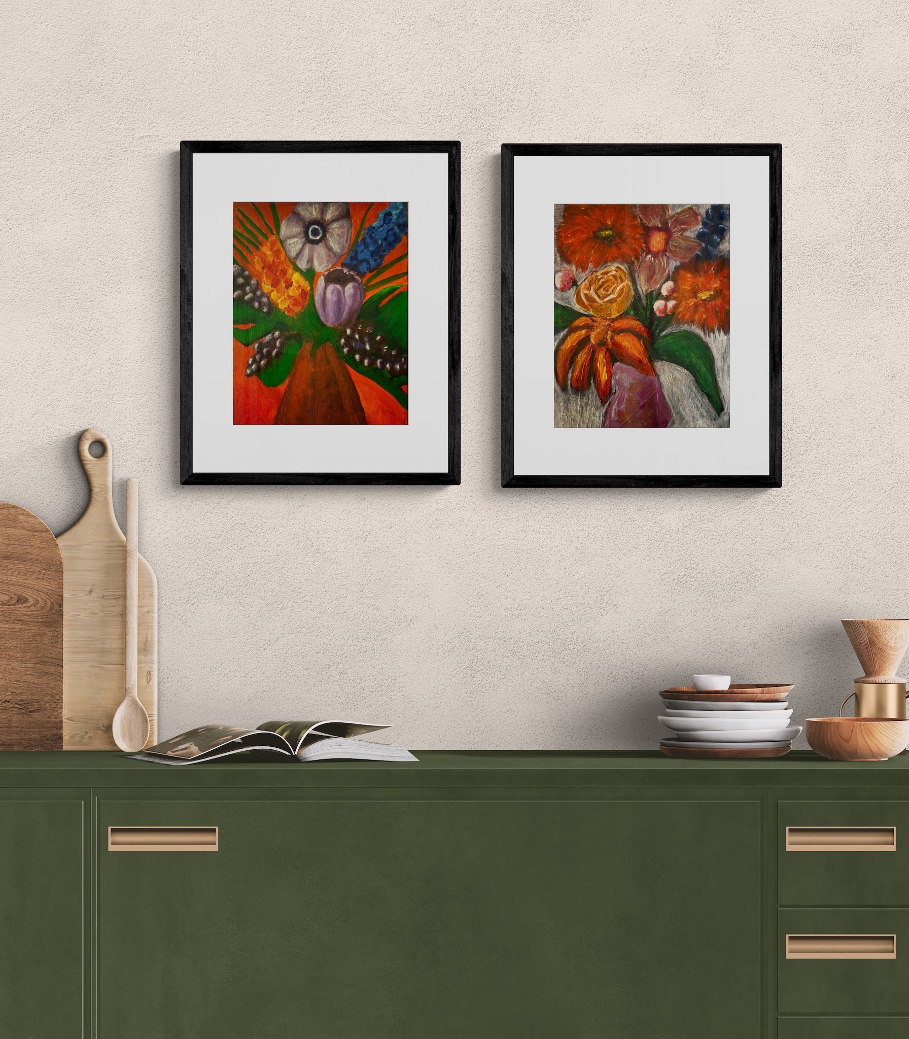 Acrylic Florals Study Originals