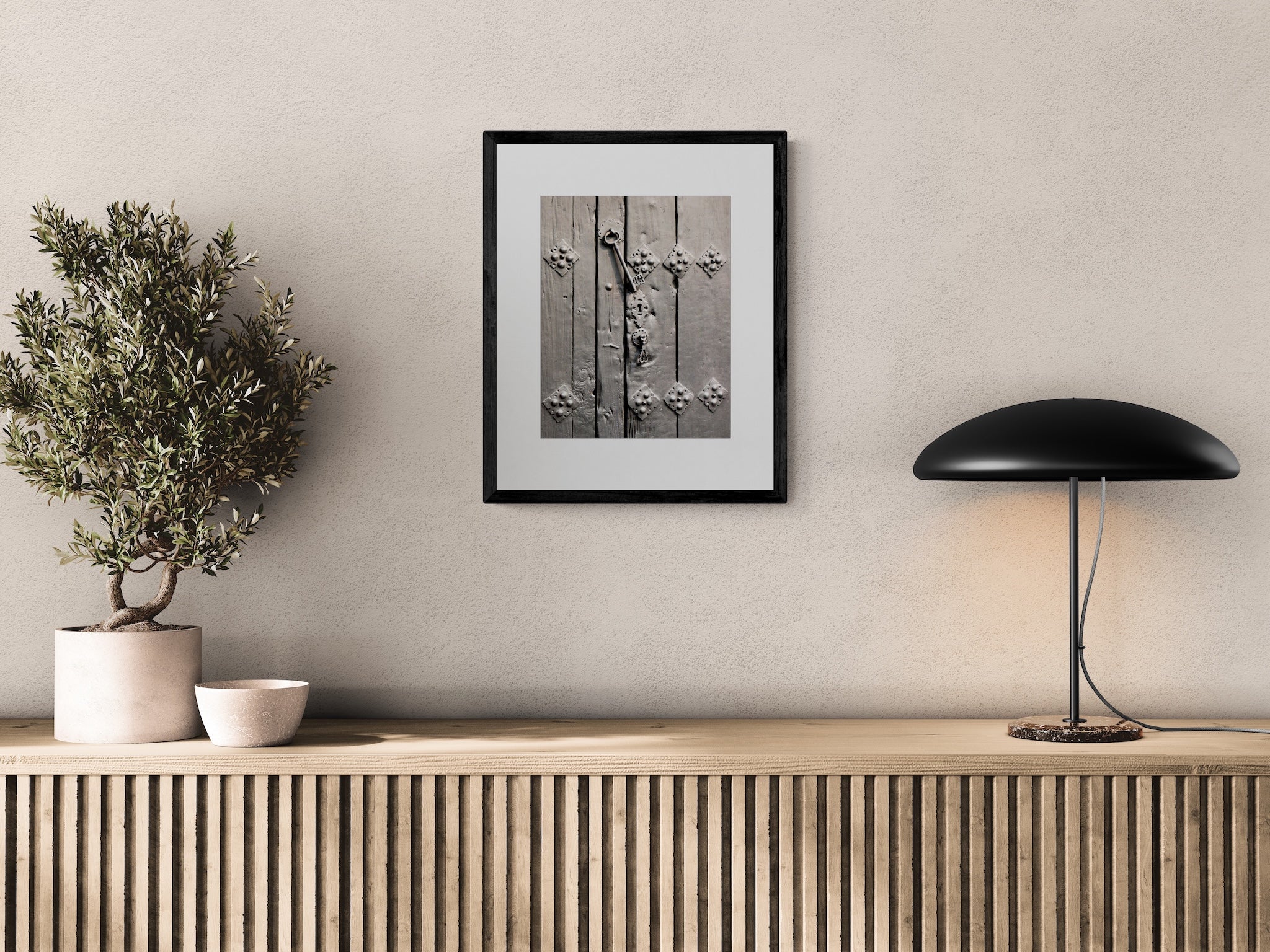 Antigua Guatemala Photography Print: Antique Key on Weathered Door