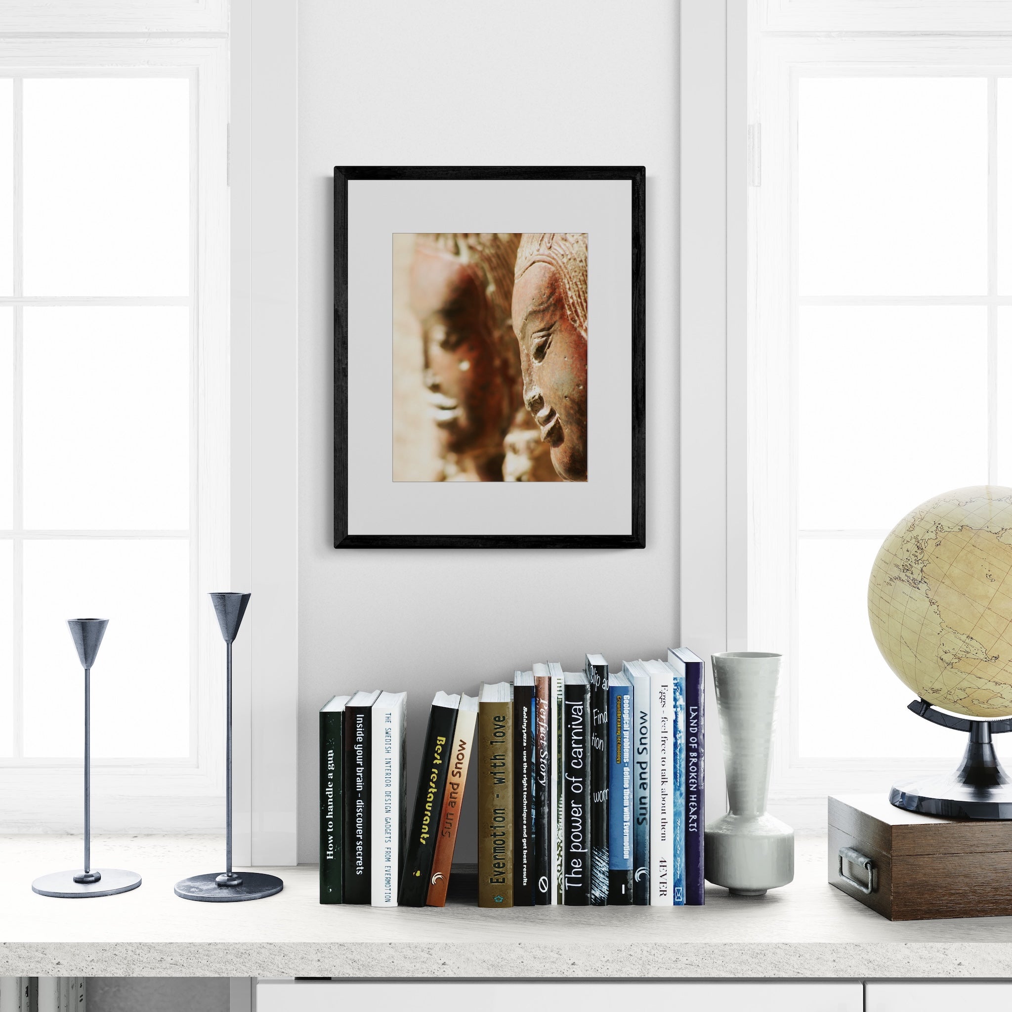 Angkor Wat Cambodia Wall Art: Apsara Reliefs UNESCO World Heritage Photography Matted Print