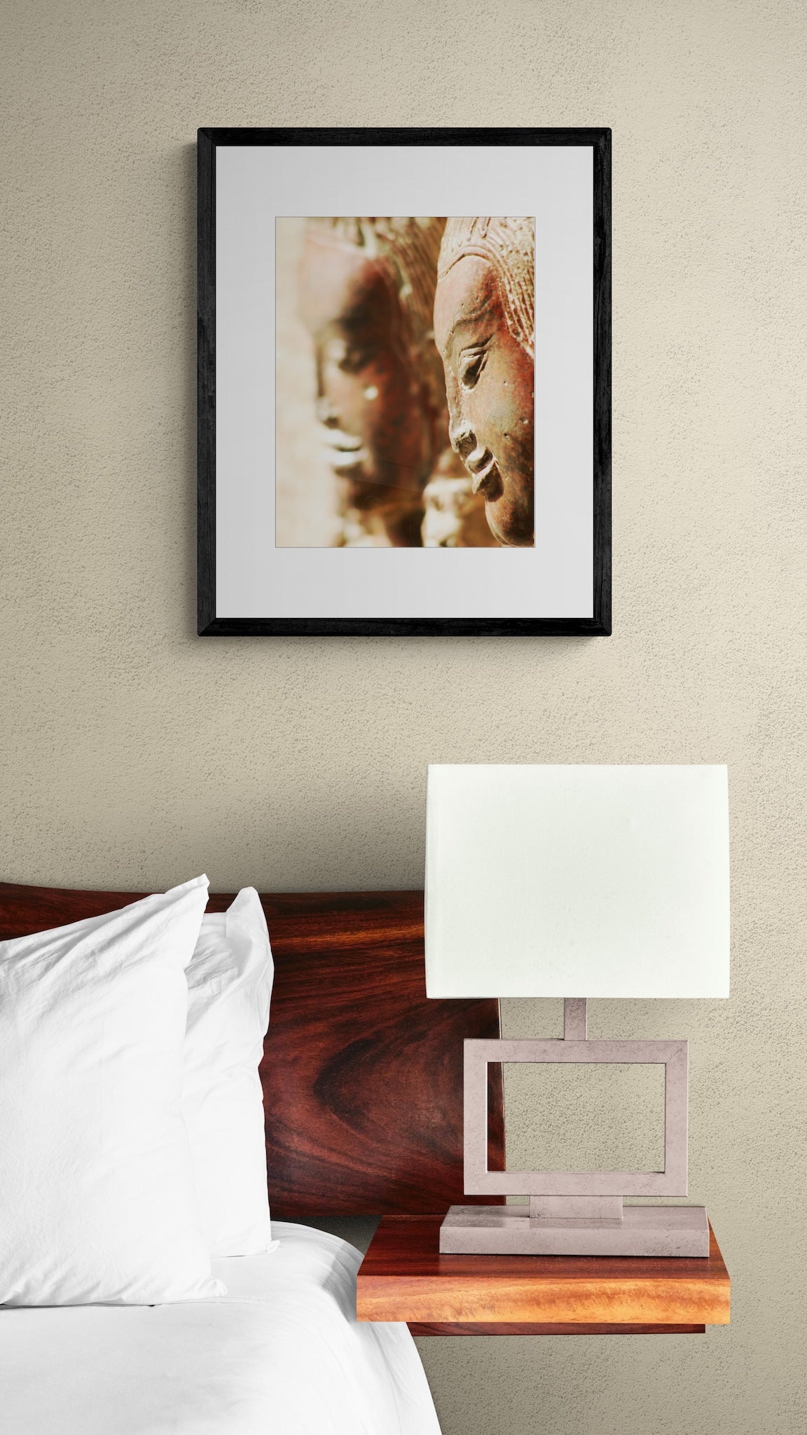 Angkor Wat Cambodia Wall Art: Apsara Reliefs UNESCO World Heritage Photography Matted Print