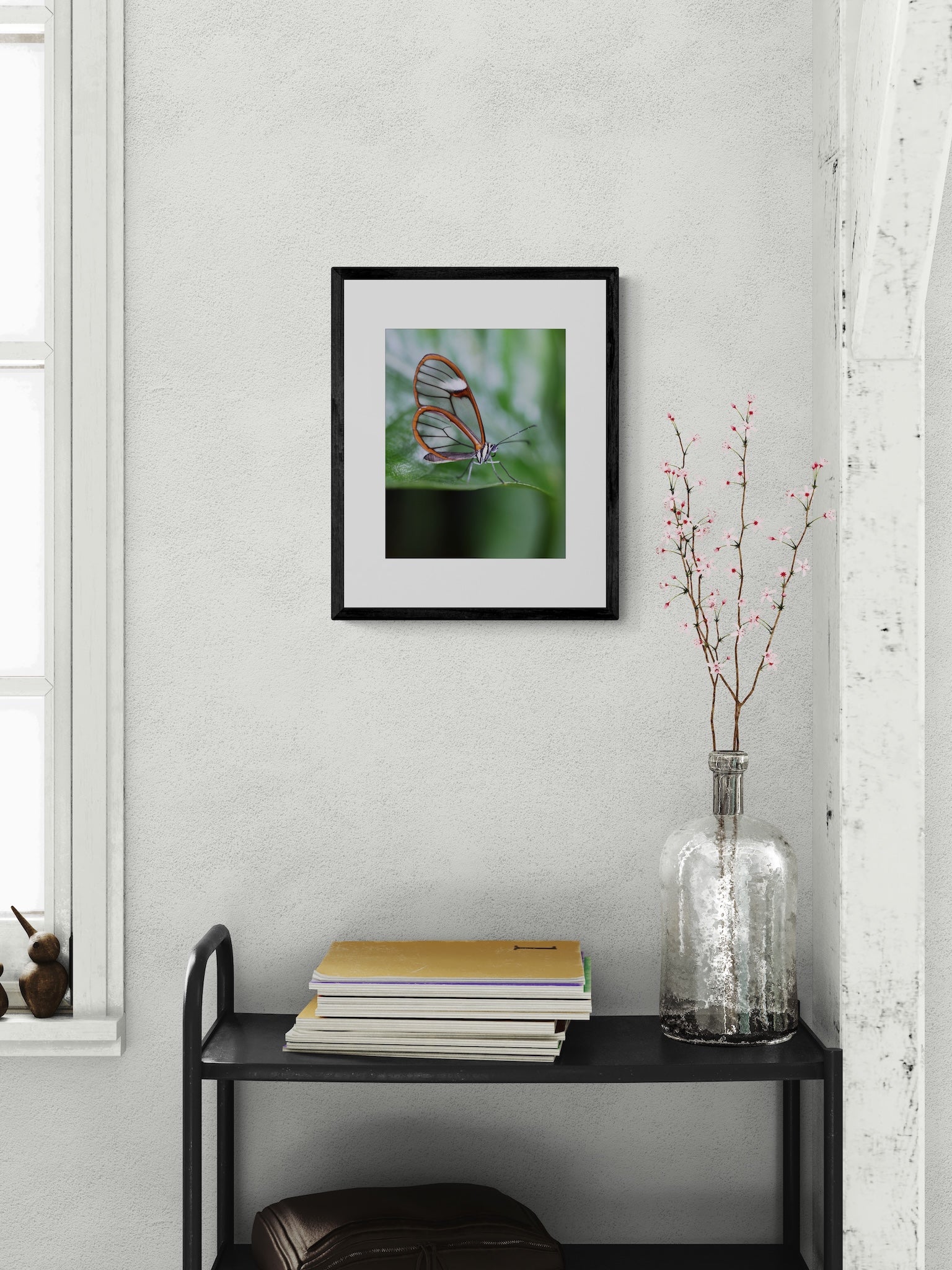 Glasswing Butterfly Wall Art: Copenhagen Conservatory Botanical Photography Print