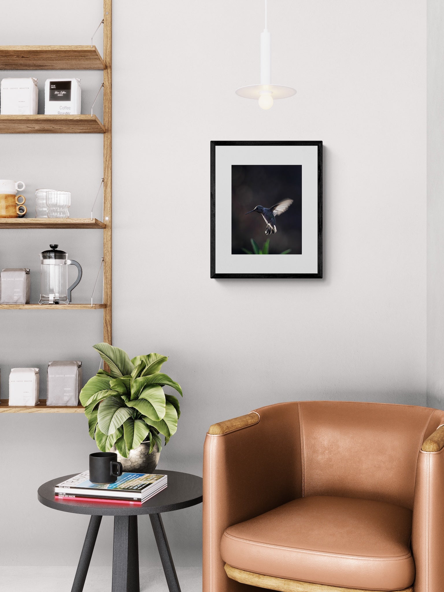 California Hummingbird Wall Art: Moody Nature Photography & Wildlife Print