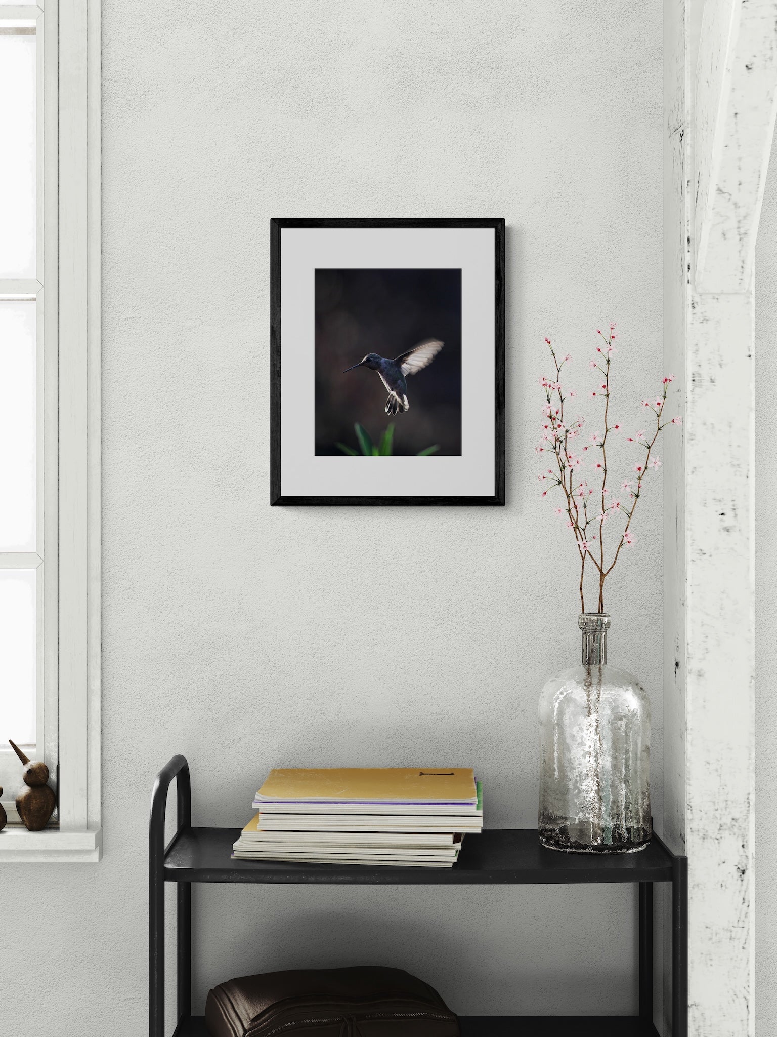 California Hummingbird Wall Art: Moody Nature Photography & Wildlife Print