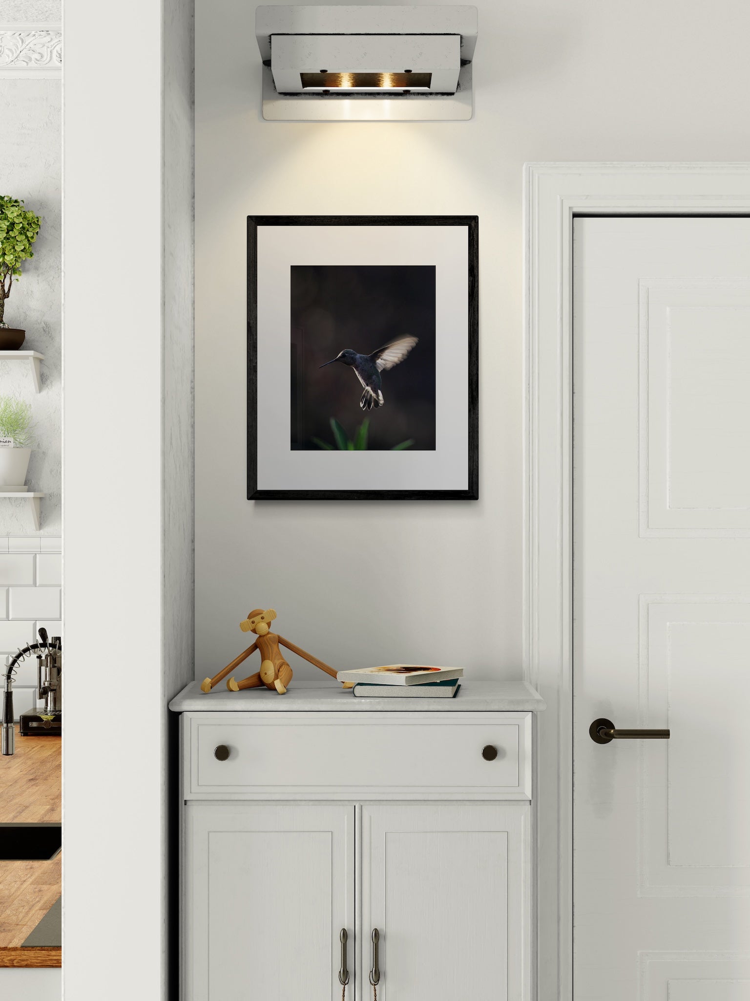 California Hummingbird Wall Art: Moody Nature Photography & Wildlife Print