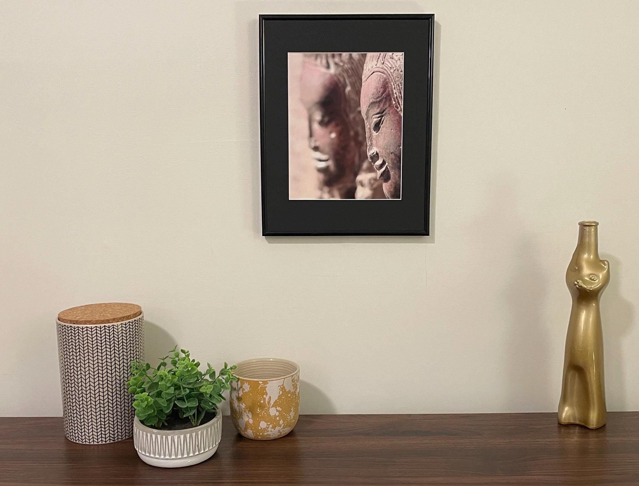 Angkor Wat Cambodia Wall Art: Apsara Reliefs UNESCO World Heritage Photography Matted Print