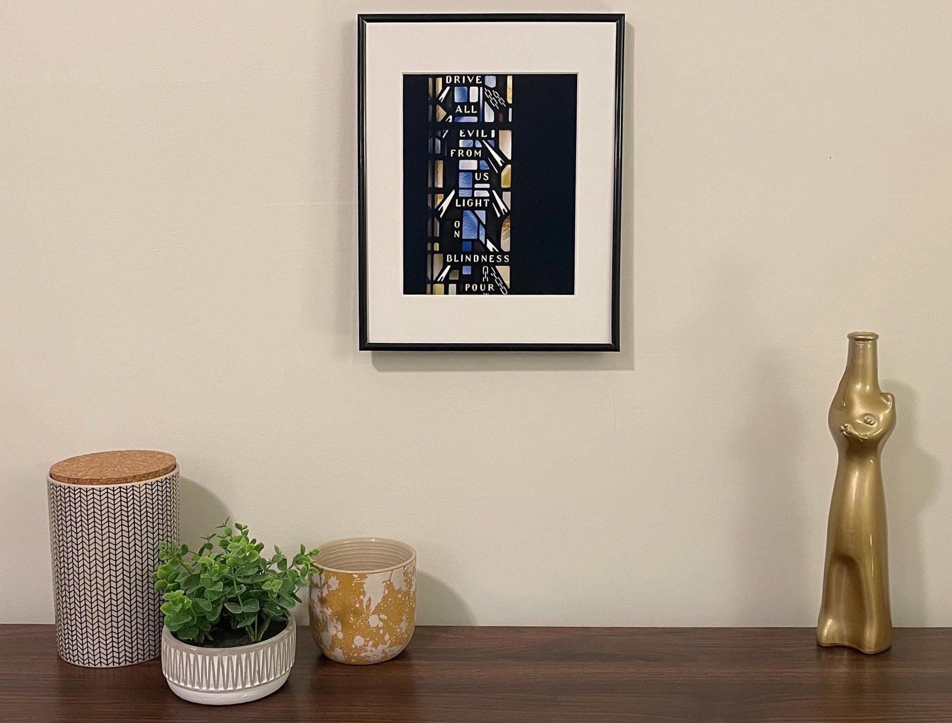 Stained Glass Photography Print: Basilica of the National Shrine DC, Catholic Religious Wall Art
