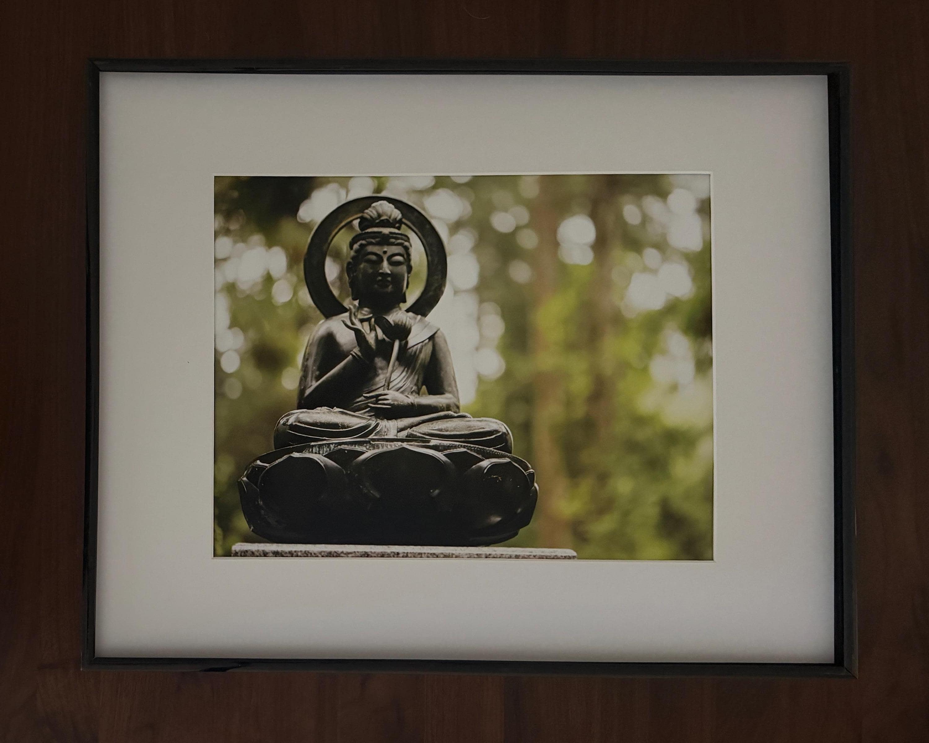 Zen Buddha Statue Wall Art: Meditative Okunoin Cemetery Japan Photography Print