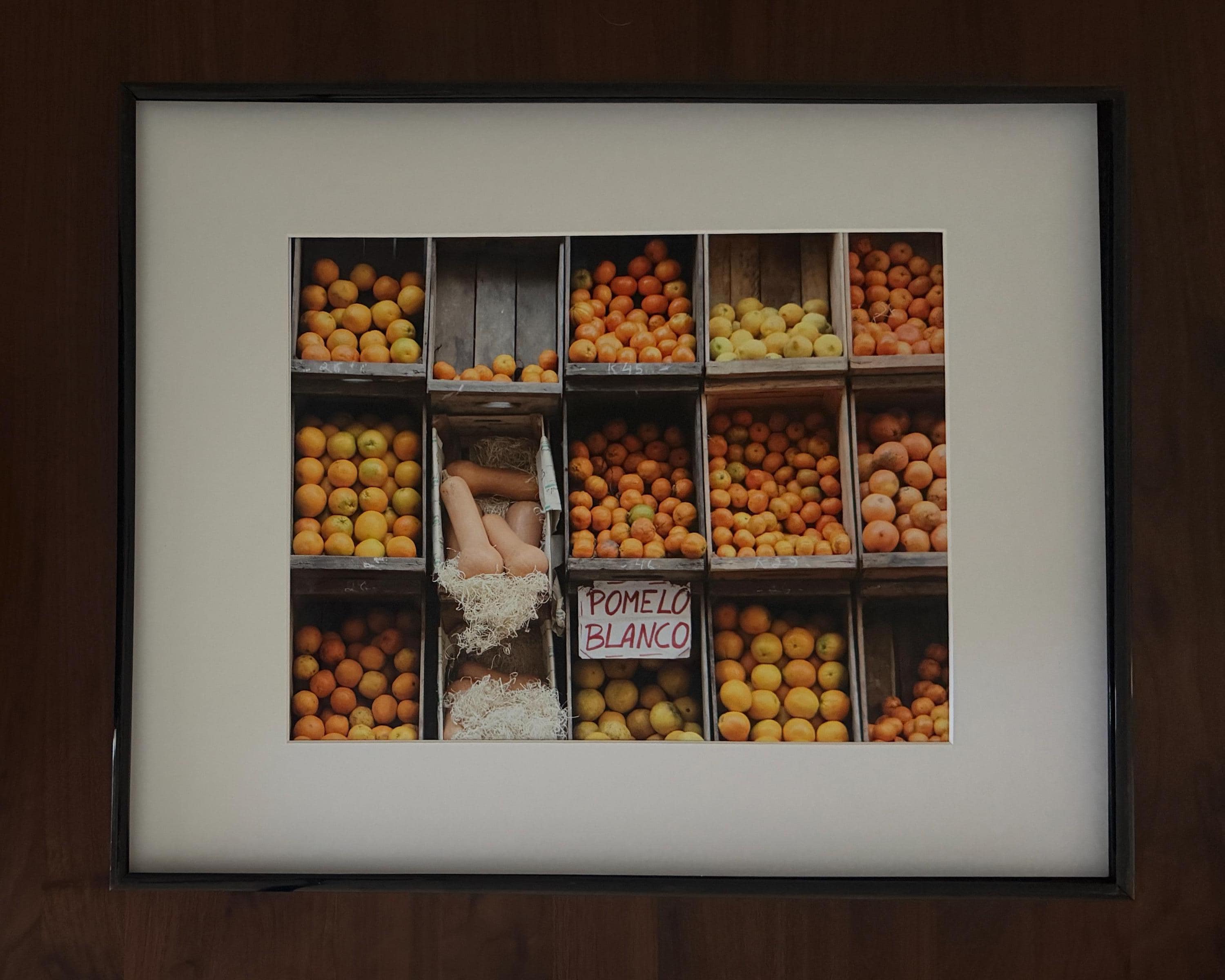 Montevideo Uruguay Wall Art: Colorful Produce Stand & Urban Street Scene Print