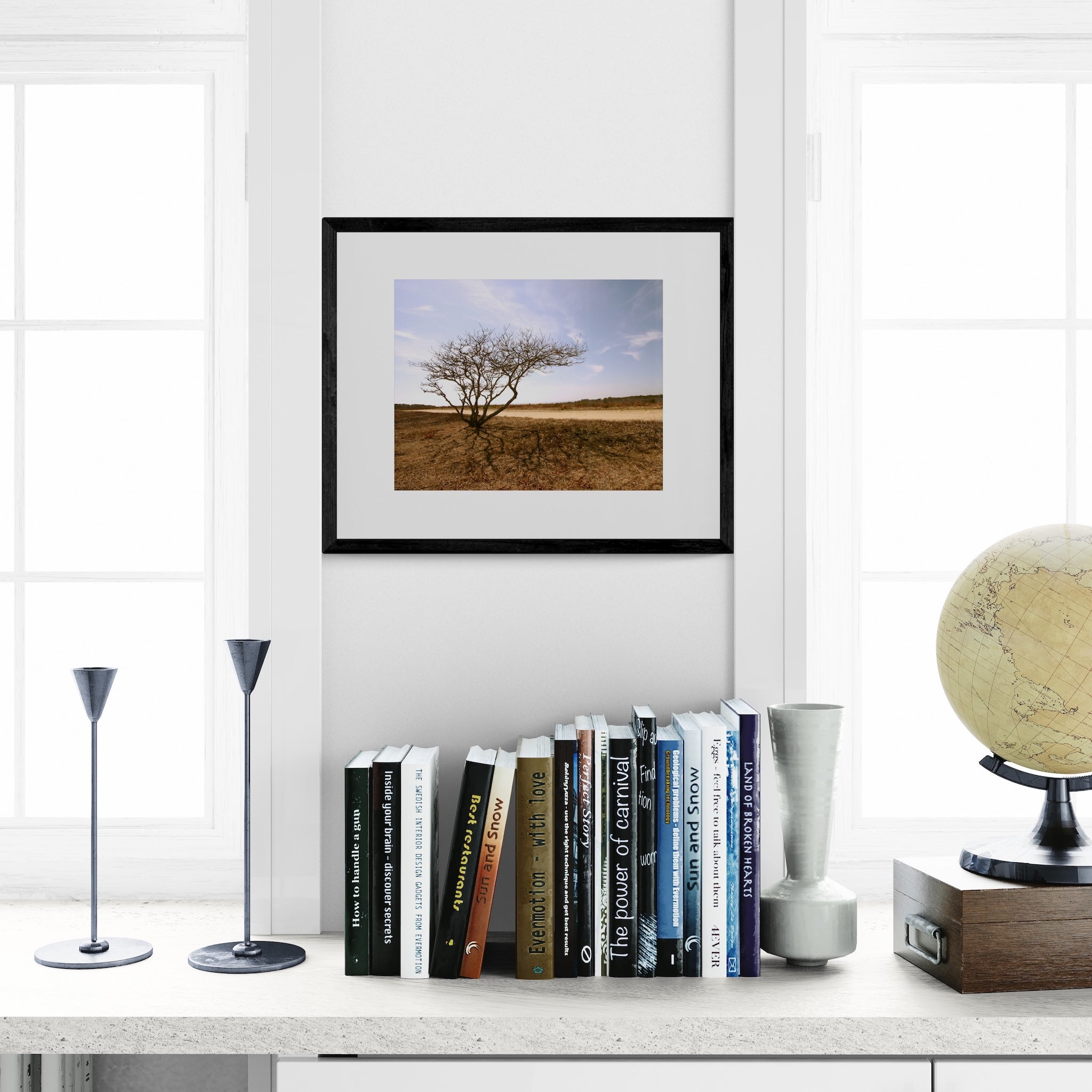 Lone Tree Photography Print: Chappaquiddick Island Massachusetts, Matted Nature Wall Art Decor