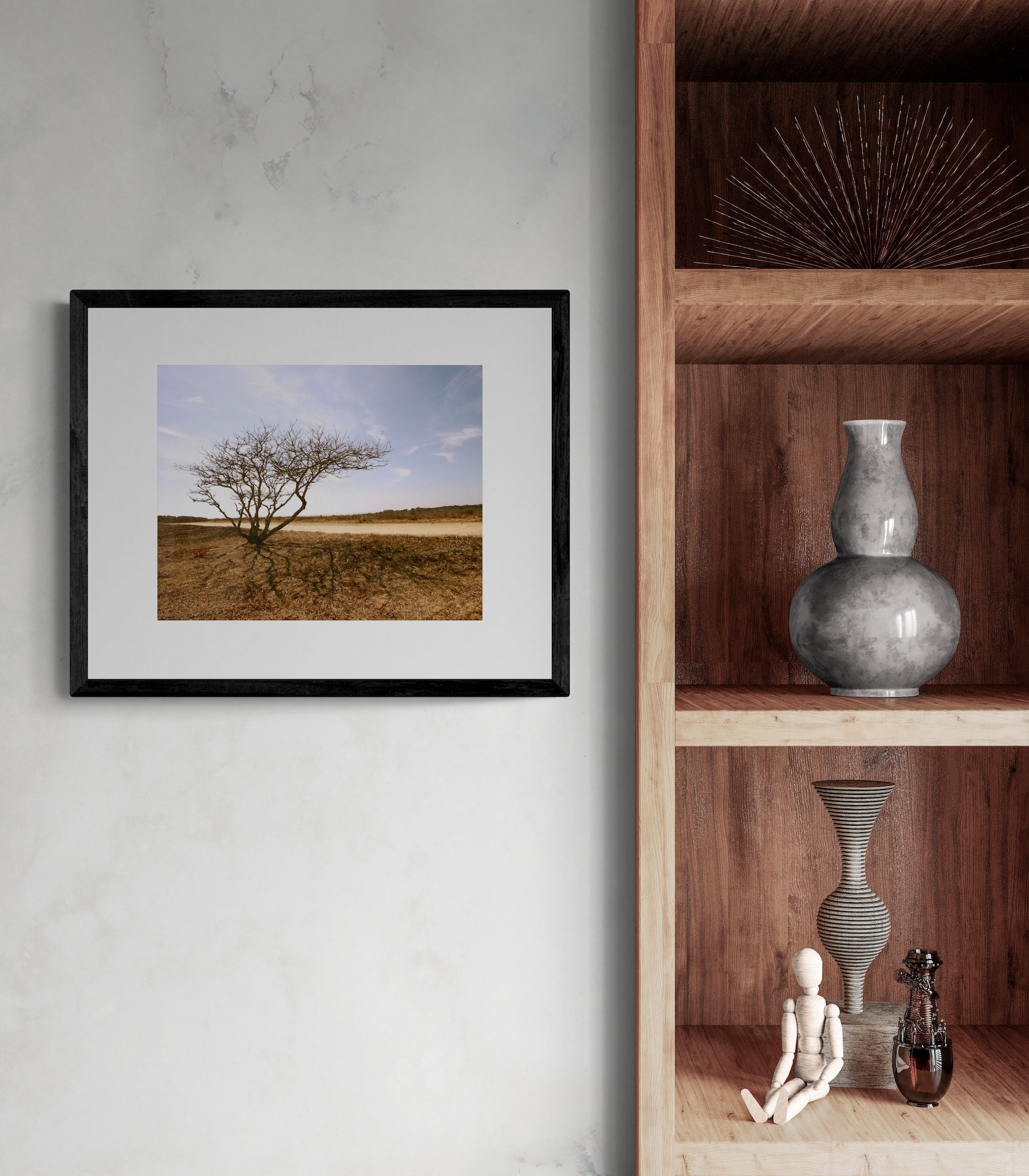 Lone Tree Photography Print: Chappaquiddick Island Massachusetts, Matted Nature Wall Art Decor