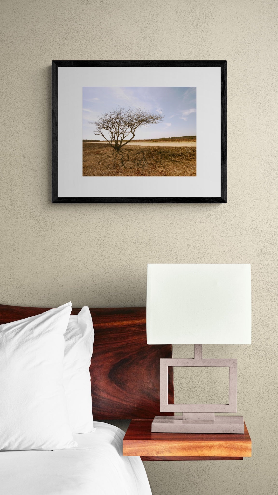 Lone Tree Photography Print: Chappaquiddick Island Massachusetts, Matted Nature Wall Art Decor