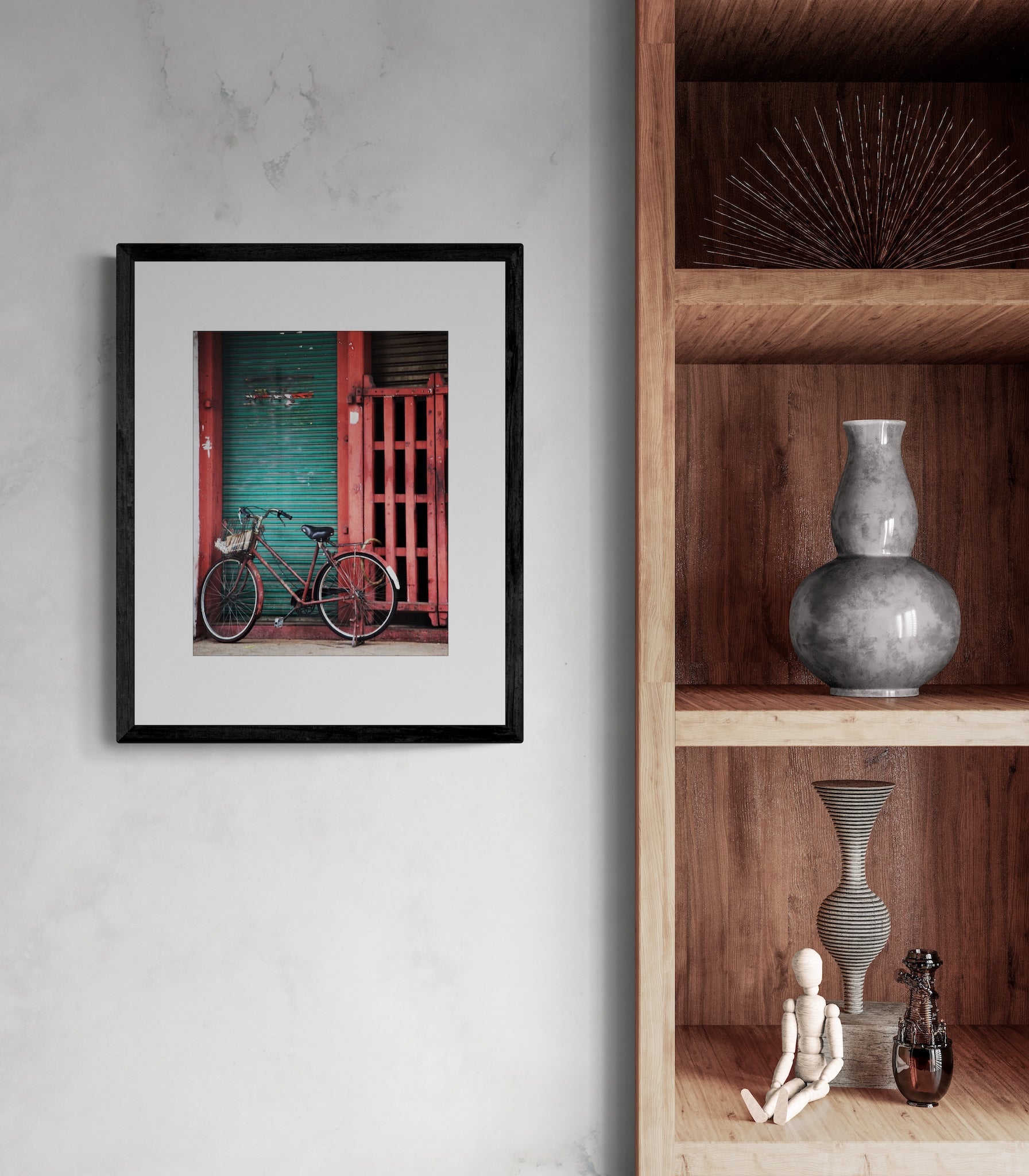 Malaysia Vintage Bicycle Wall Art: Rustic Street Photography & Nostalgic Travel Print