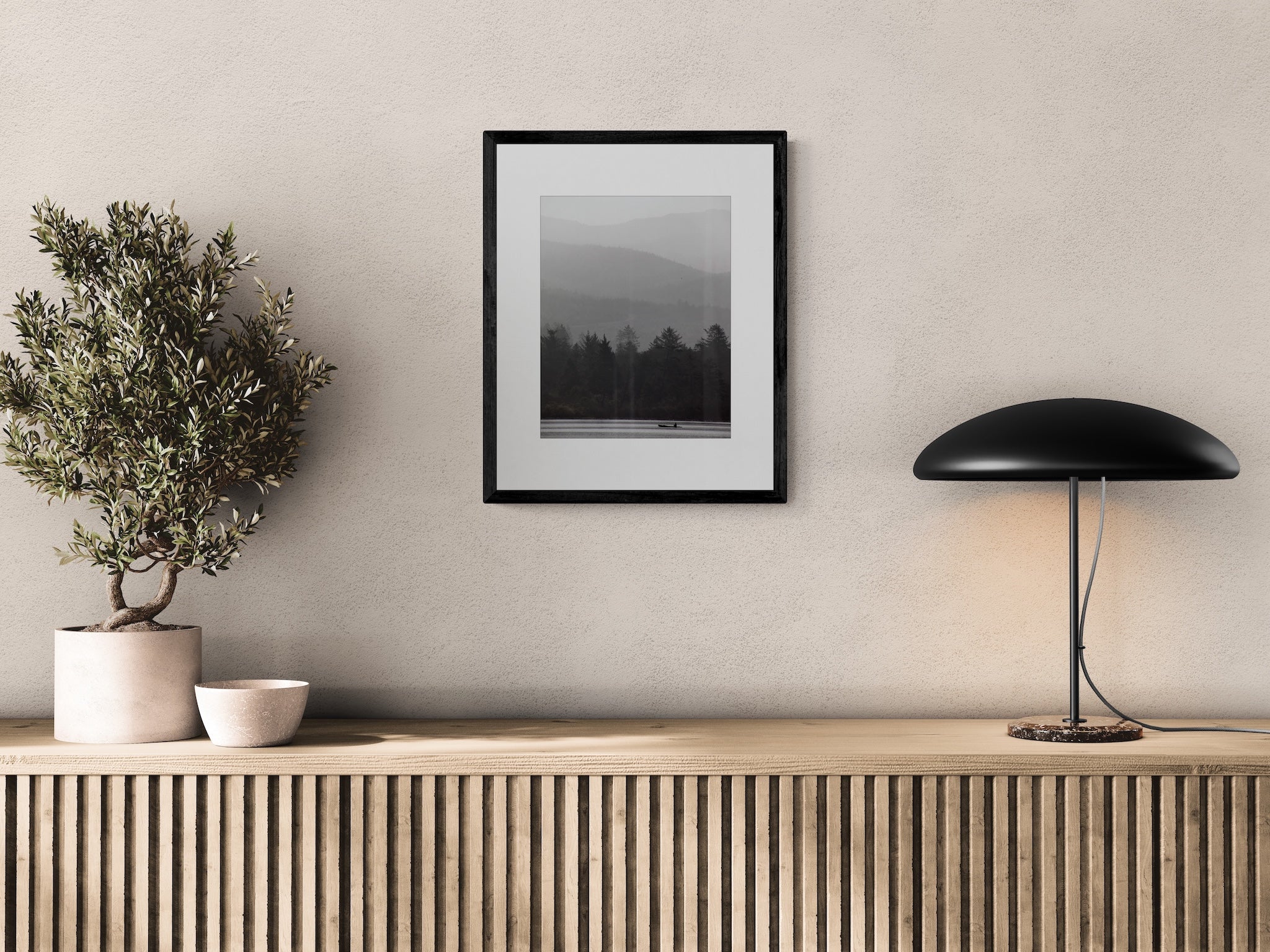 Oregon Misty Mountain Wall Art: Pacific Northwest Landscape Photography Print