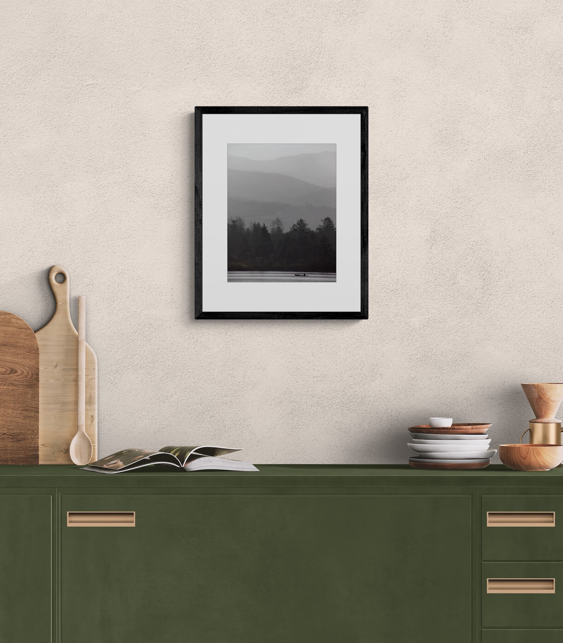 Oregon Misty Mountain Wall Art: Pacific Northwest Landscape Photography Print