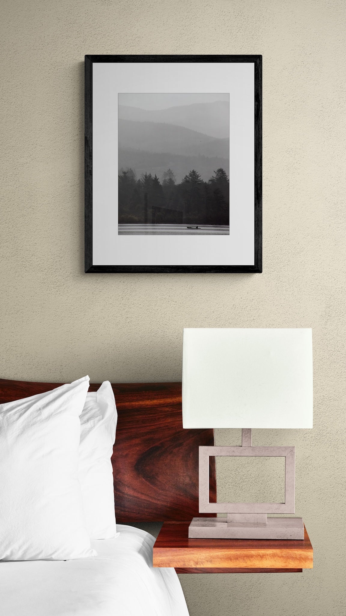 Oregon Misty Mountain Wall Art: Pacific Northwest Landscape Photography Print