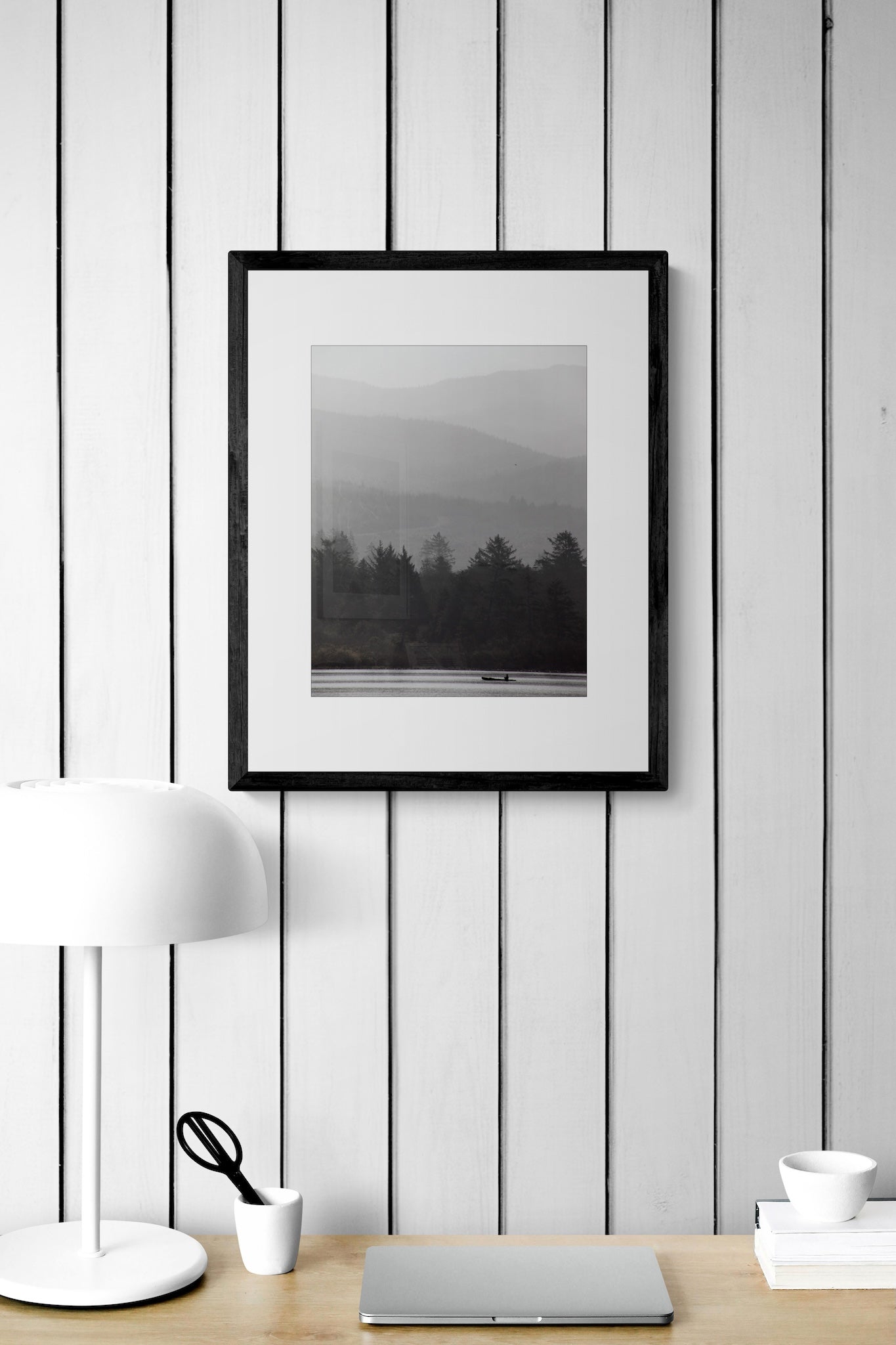 Oregon Misty Mountain Wall Art: Pacific Northwest Landscape Photography Print