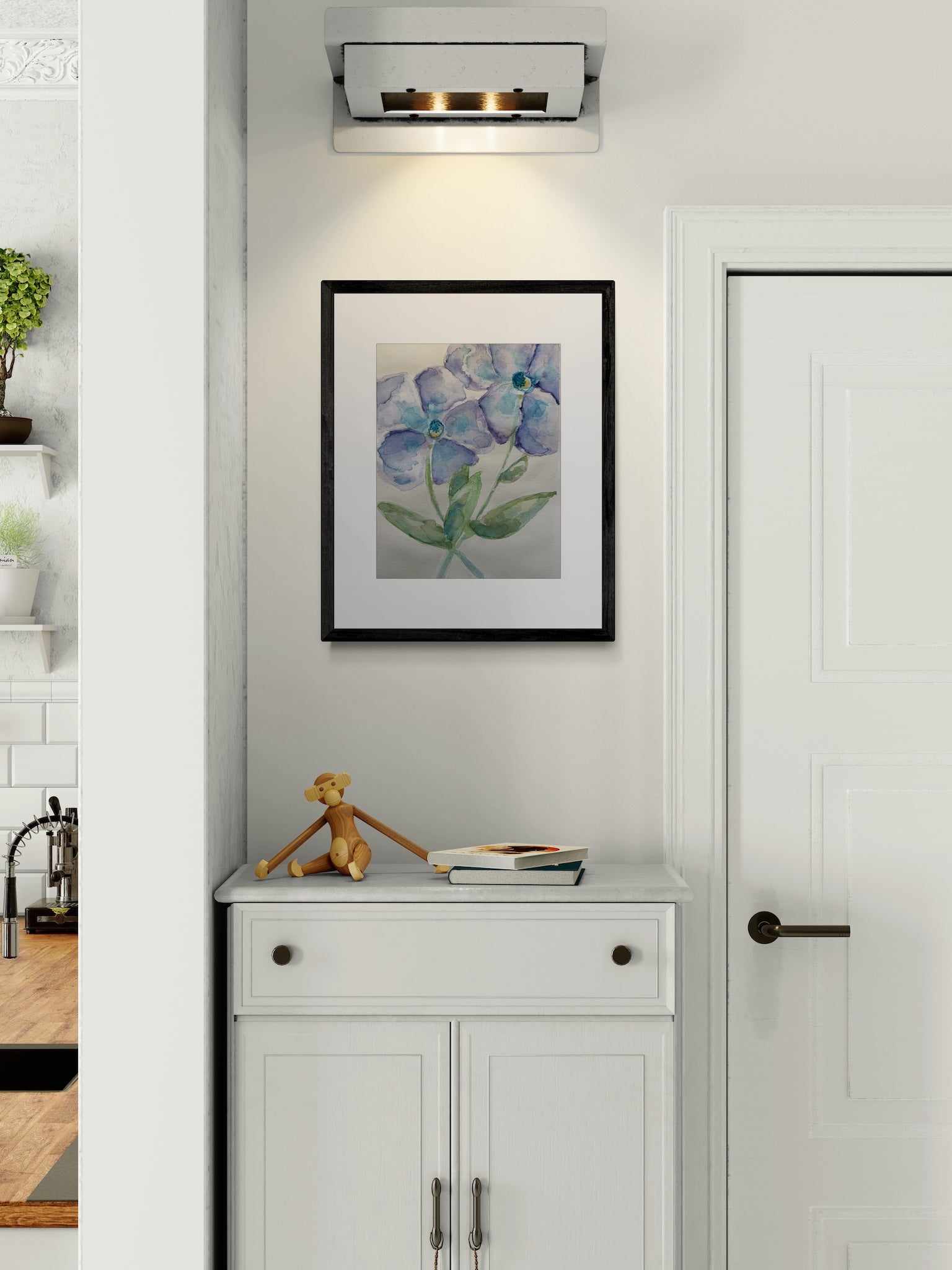 Periwinkle Watercolor Study Art Print