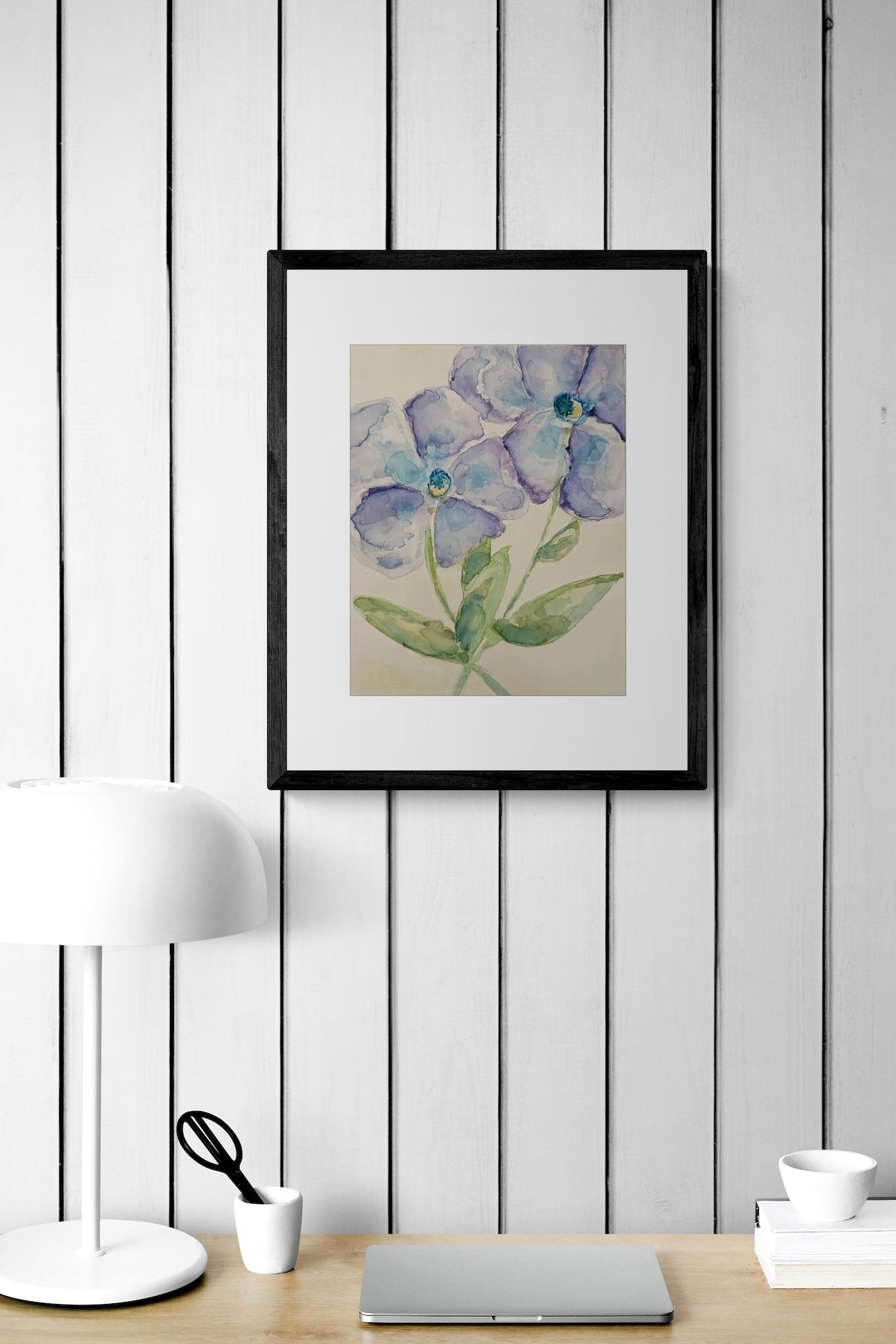 Periwinkle Watercolor Study Art Print