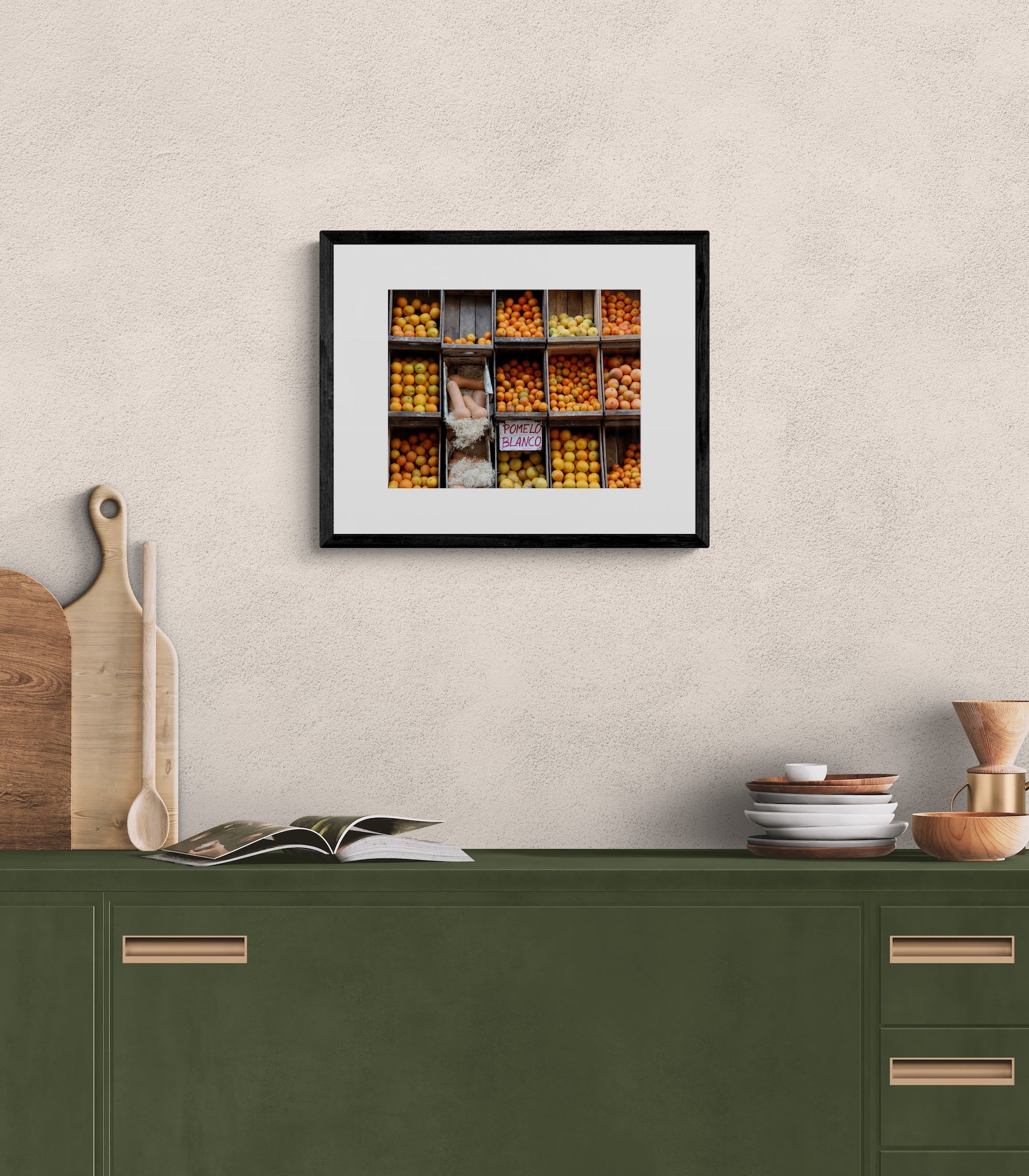 Montevideo Uruguay Wall Art: Colorful Produce Stand & Urban Street Scene Print