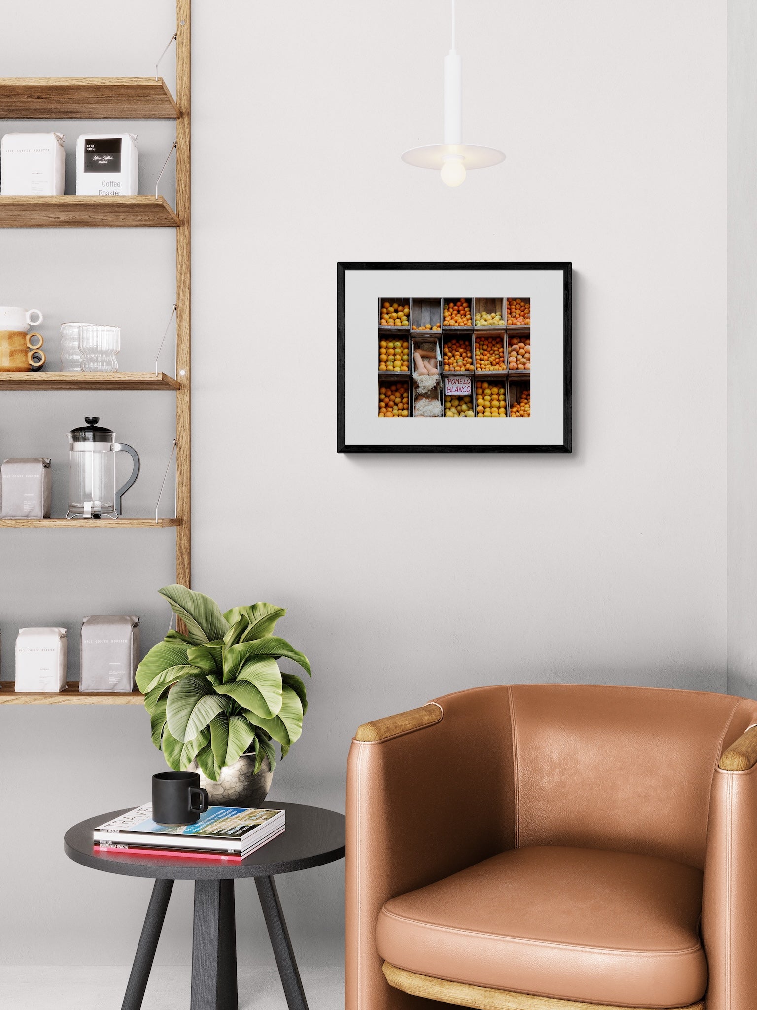 Montevideo Uruguay Wall Art: Colorful Produce Stand & Urban Street Scene Print
