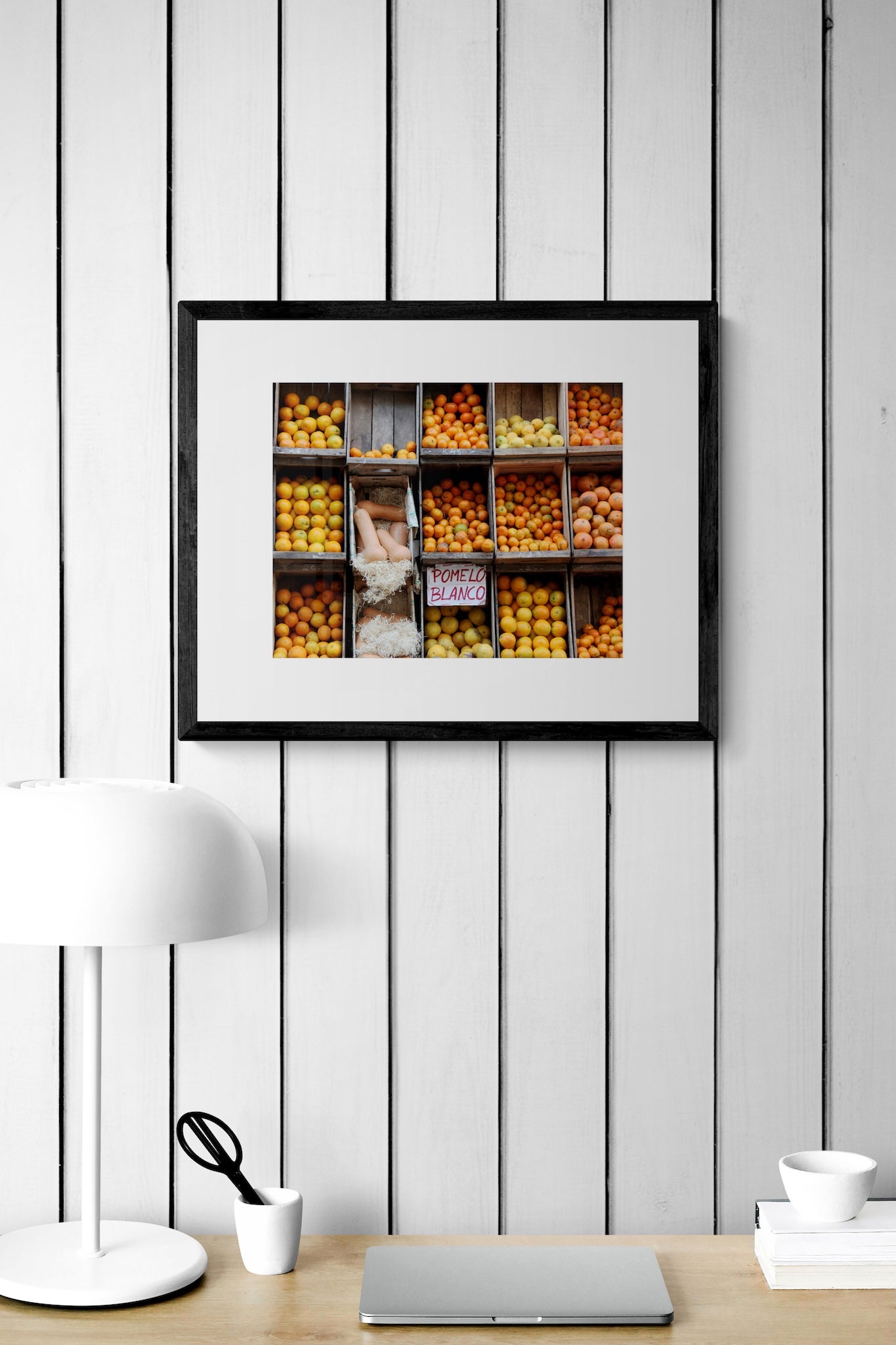 Montevideo Uruguay Wall Art: Colorful Produce Stand & Urban Street Scene Print