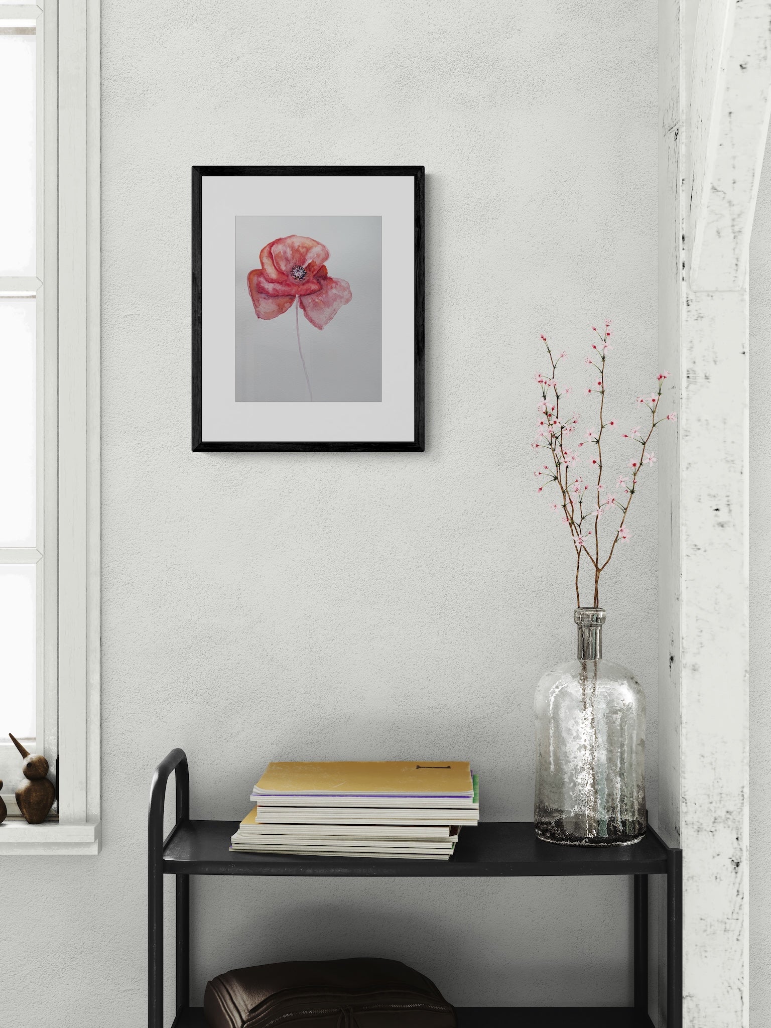 Poppy Watercolor Study Art Print