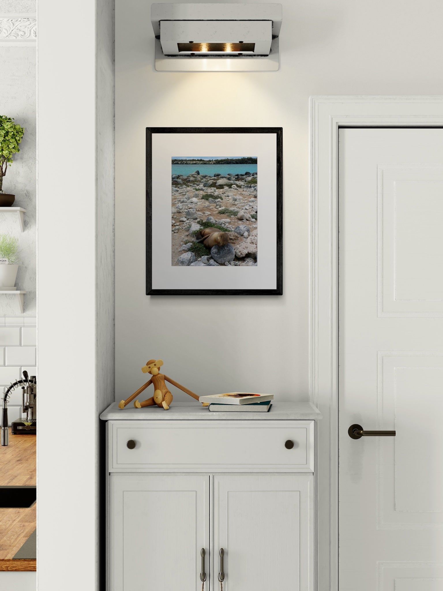 Sleeping Sea Lion Pup: Galapagos Wildlife Photography Print, UNESCO Heritage Nature Wall Art