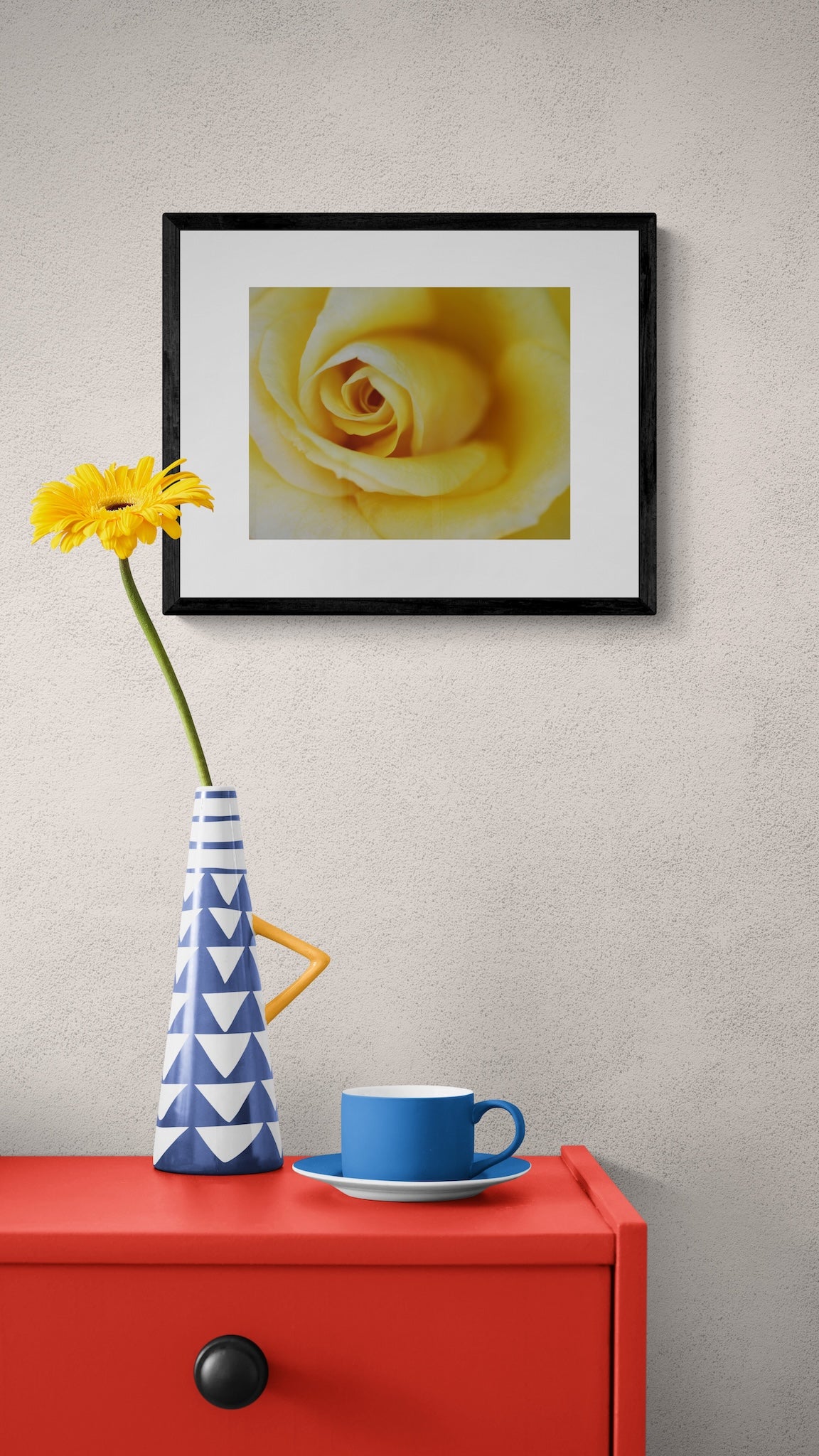 California Yellow Rose Wall Art: Golden Botanical Photography & Floral Print